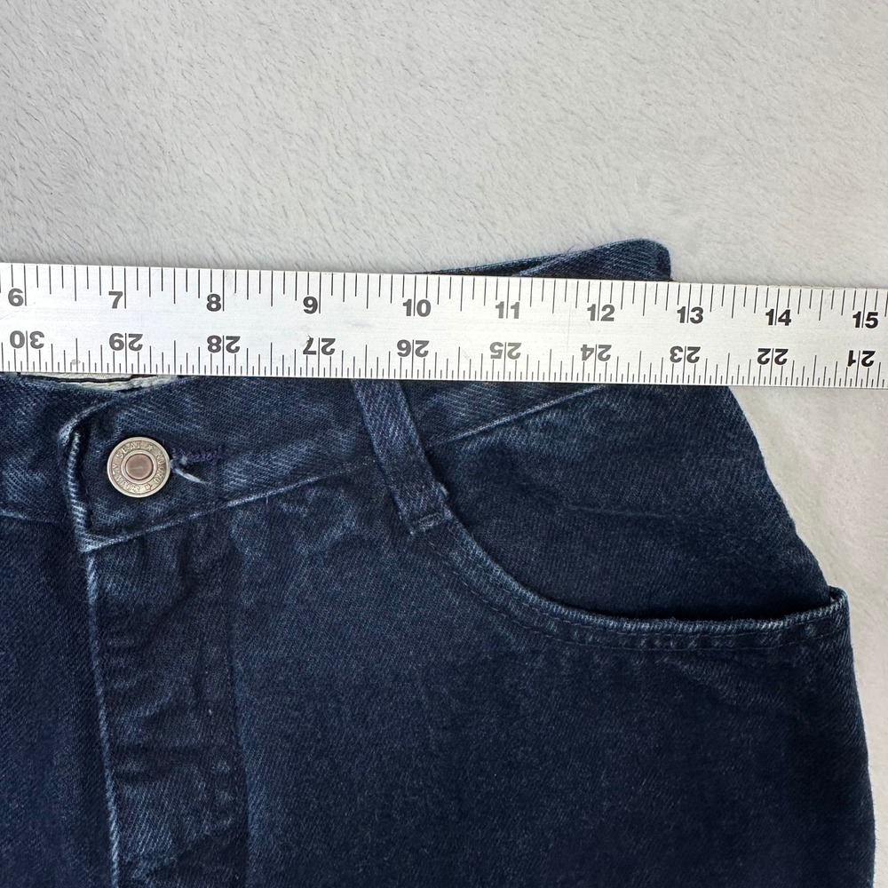 County Seat High Waist Jeans Womens 12L Long Slim Fit Dark Wash Denim Pants VTG - Picture 8 of 12